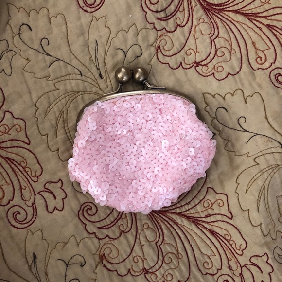 Vera Wang Pink Sequin Mini Clutch - Picture 2 of 8